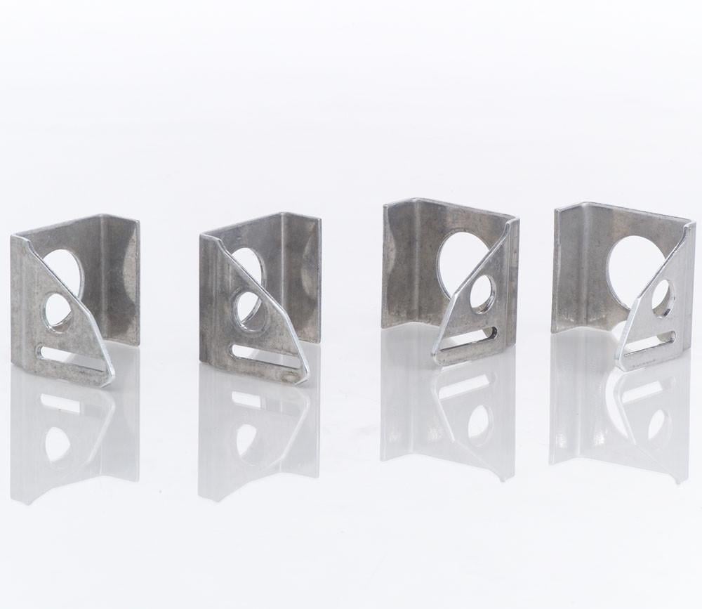 Natural Finish Alum Fan Mntg Brkts for Pin Mount Radiators Set of 4, Be Cool Rad