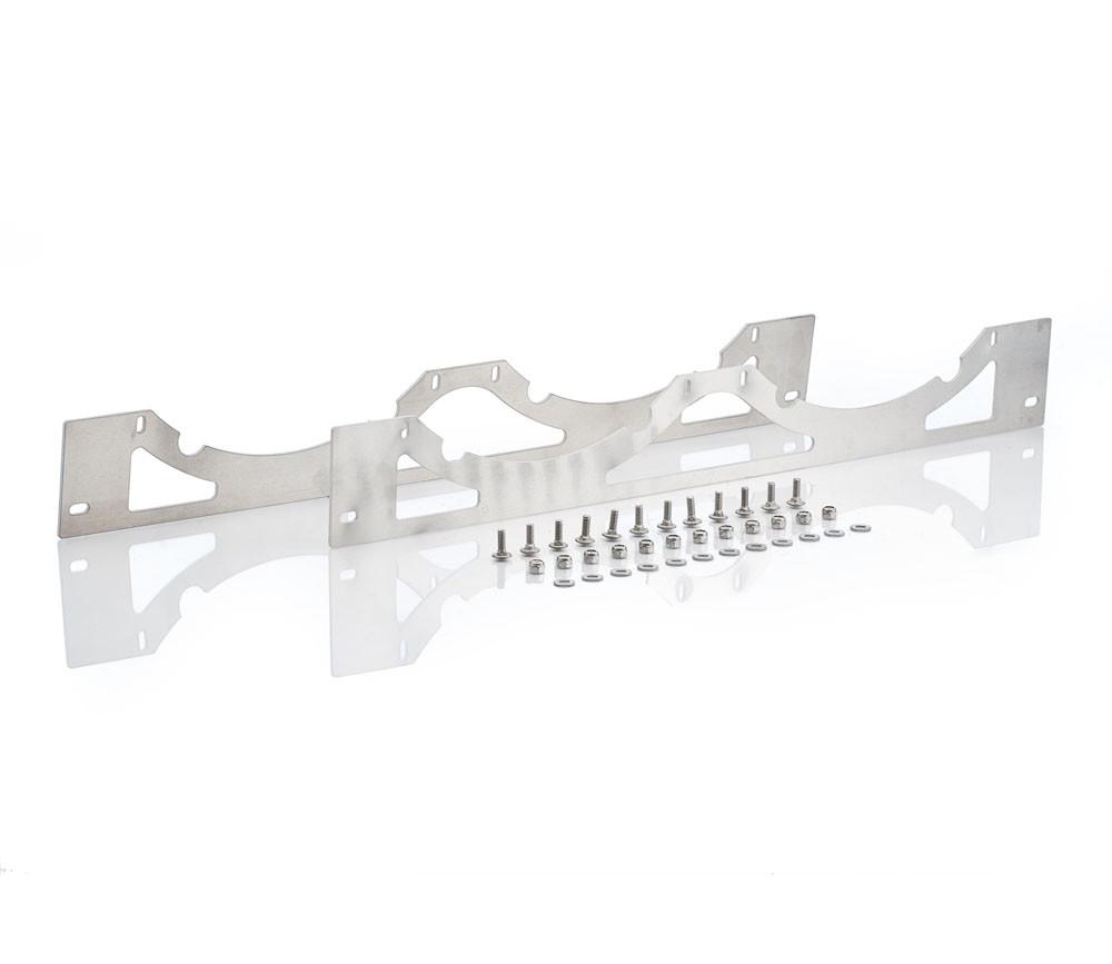 Natural Finish Aluminum Brackets for Dual 12 Inch Electric Fan Installation, Be