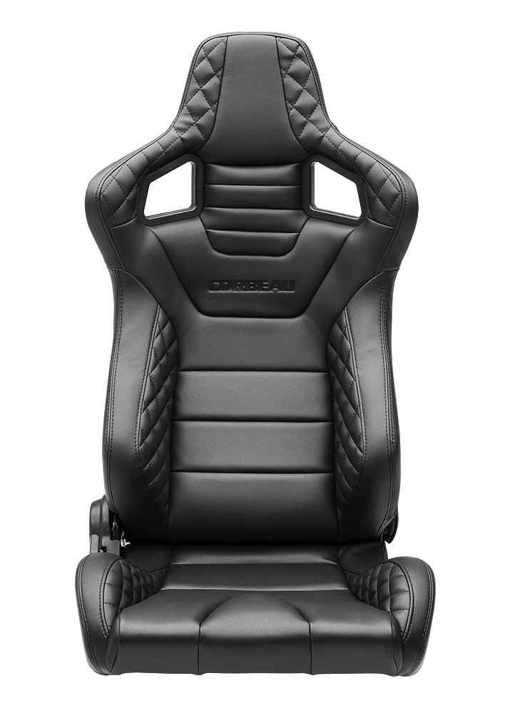 Corbeau Sportline  Racing Seat, RRS Black Vinyl Diamond / Black Stitch, 74901DSPR