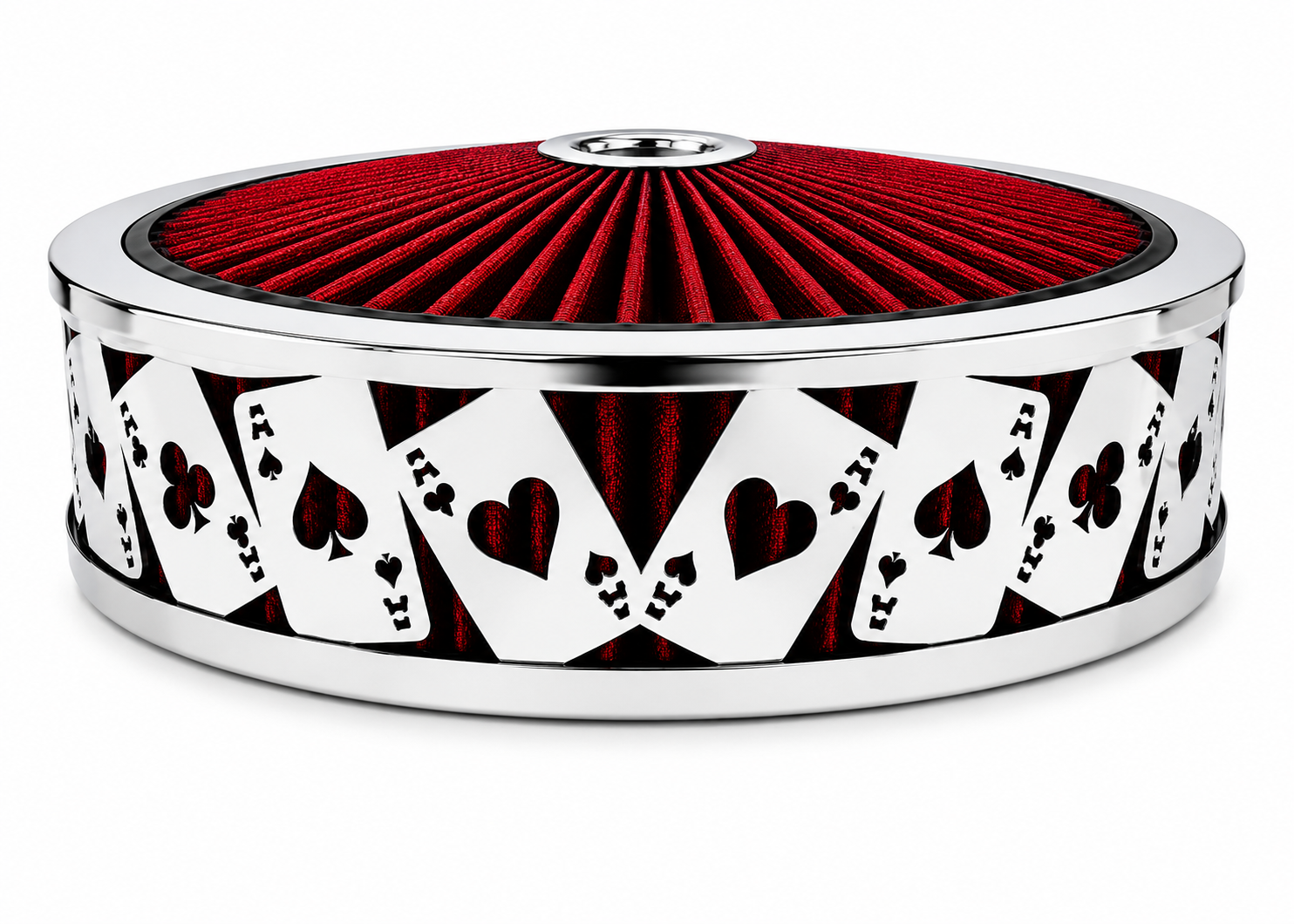 Granatelli Beauty Bandz Red & Chrome Air Filter Assembly - Aces Wild - 750041