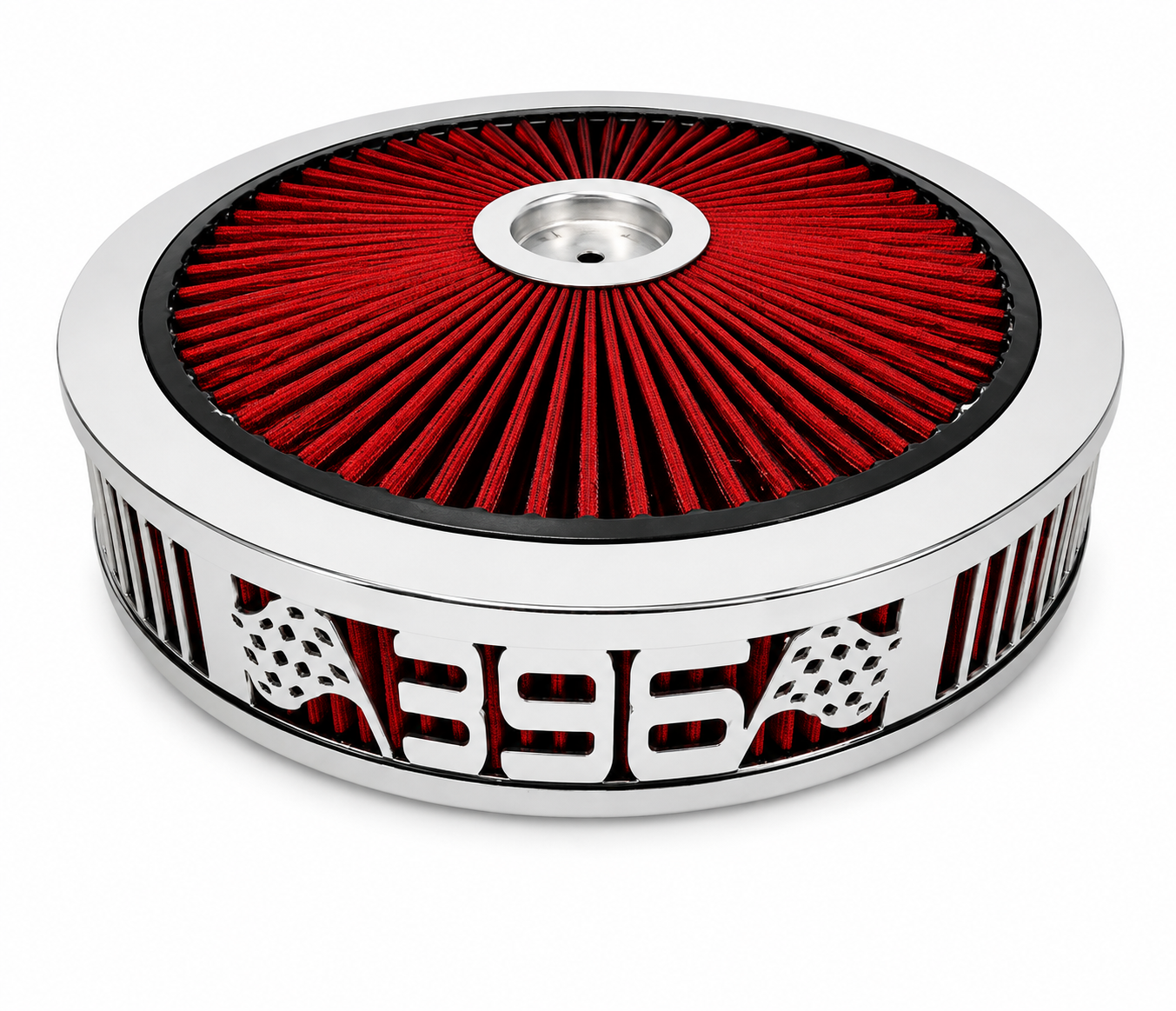 Granatelli Beauty Bandz Red and Chrome Air Filter Assembly, 396 - 750048