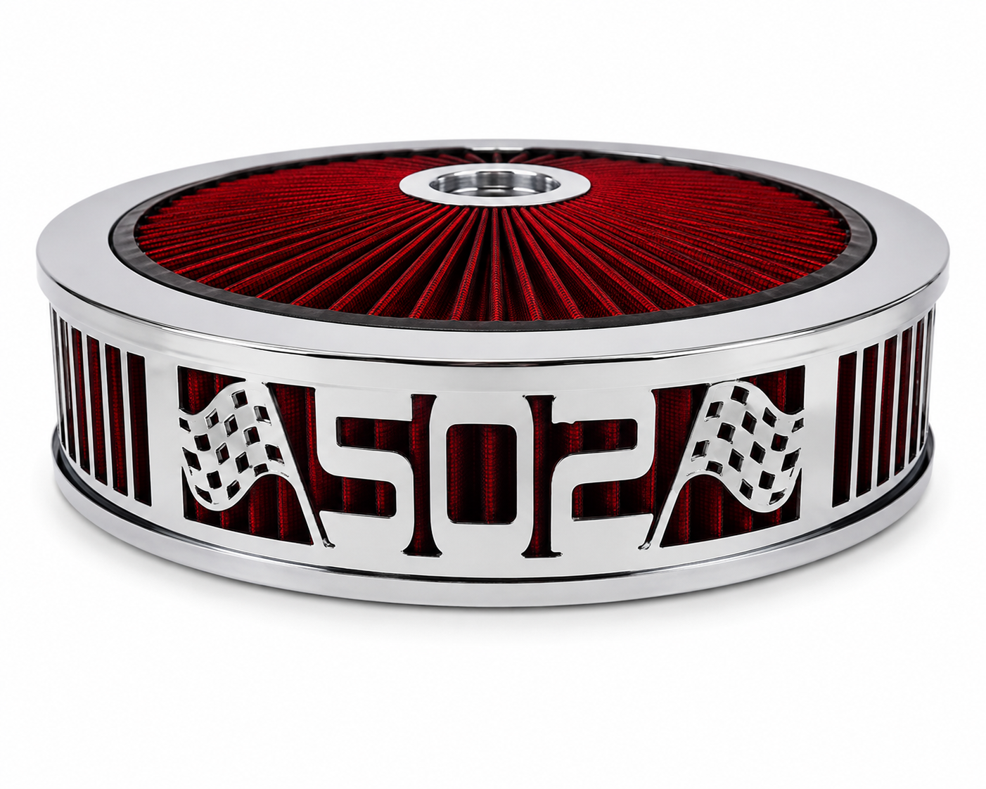 Granatelli Beauty Bandz Red and Chrome Air Filter Assembly, 502 - 750051