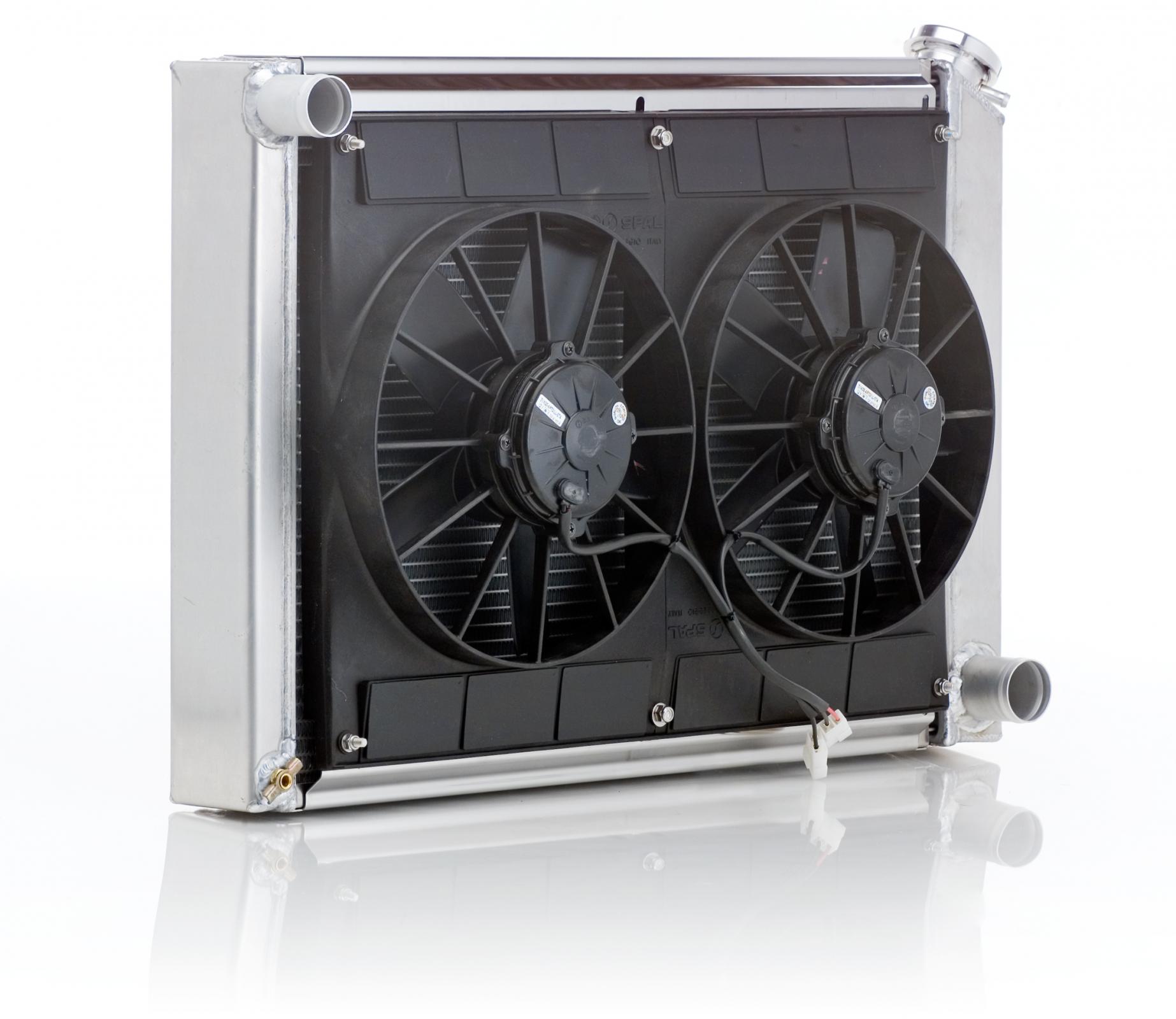 Radiator Module Direct-Fit Natural Finish for 55-57 Chevrolet Bel Air LS2/LS3/LS