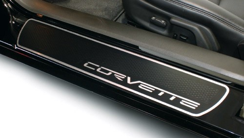 C6 Corvette Brushed Aluminum Door Sill Plates
