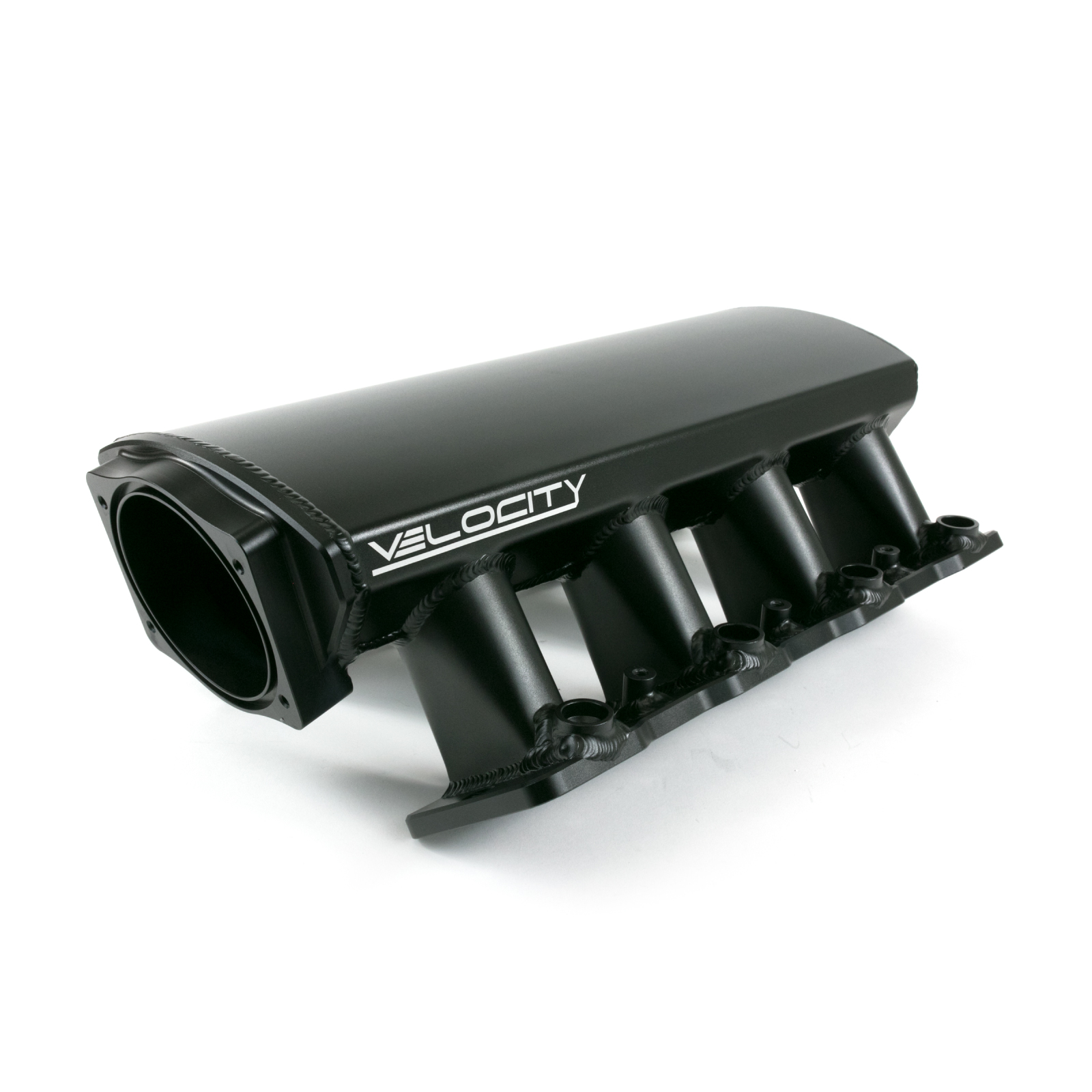 GM LS1/LS2/LS6 Cathedral Port Angled Low Profile Black TSP Velocity Fabricated Aluminum Intake Manifold