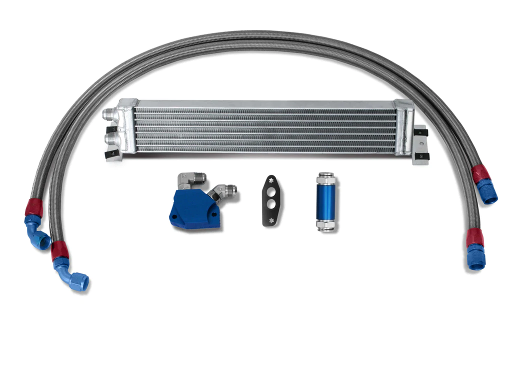C7 Corvette Dewitts Supercharger Auxiliary Oil Cooler, 180 Degree