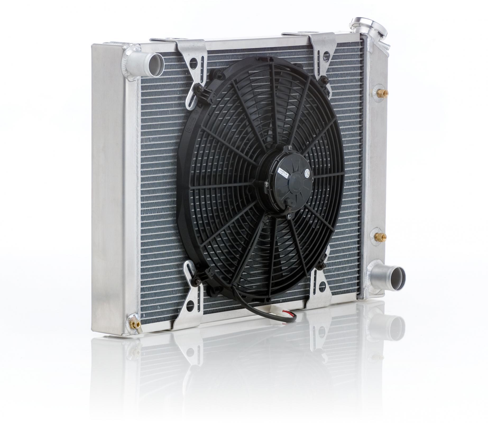 Radiator Module Direct-Fit Polished Finish for 68 Corvette w/Auto Trans, Be Cool