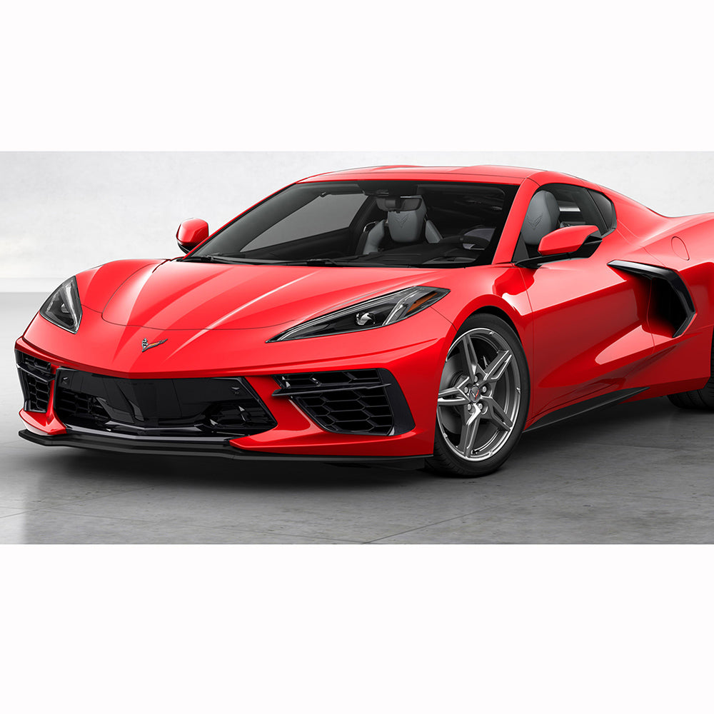 C8 Corvette Front Splitter and Side Skirt Package, Textured Black