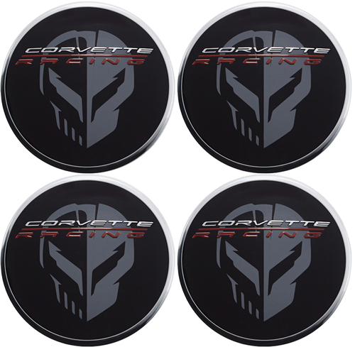 C8 Corvette 2020 + GM OEM Accessory, C8 Wheel Center Caps, Corvette Racing JAKE Logo (4)