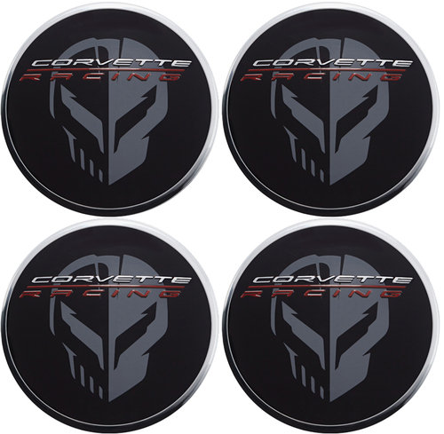 C8 Corvette 2020 + GM OEM Accessory, C8 Wheel Center Caps, Corvette Racing JAKE Logo (4)