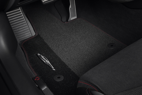 20-22+ Corvette Premium Carpeted Floor Mat Kit W/ Torch Red Stitching - GM OEM