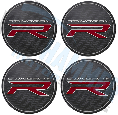 20-22+ C8 Corvette Stingray "R" Center Cap Kit (Includes 4) - GM OEM