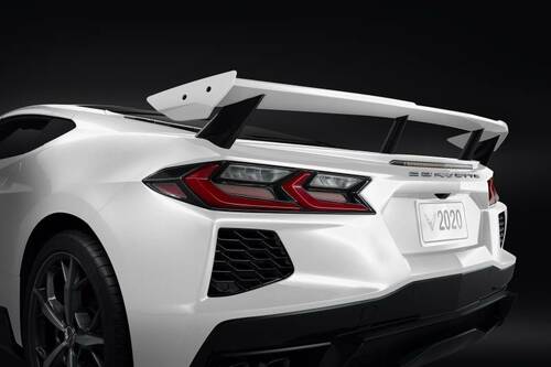 20-23+ Corvette High Wing Spoiler Kit (Arctic White G8G) - GM OEM