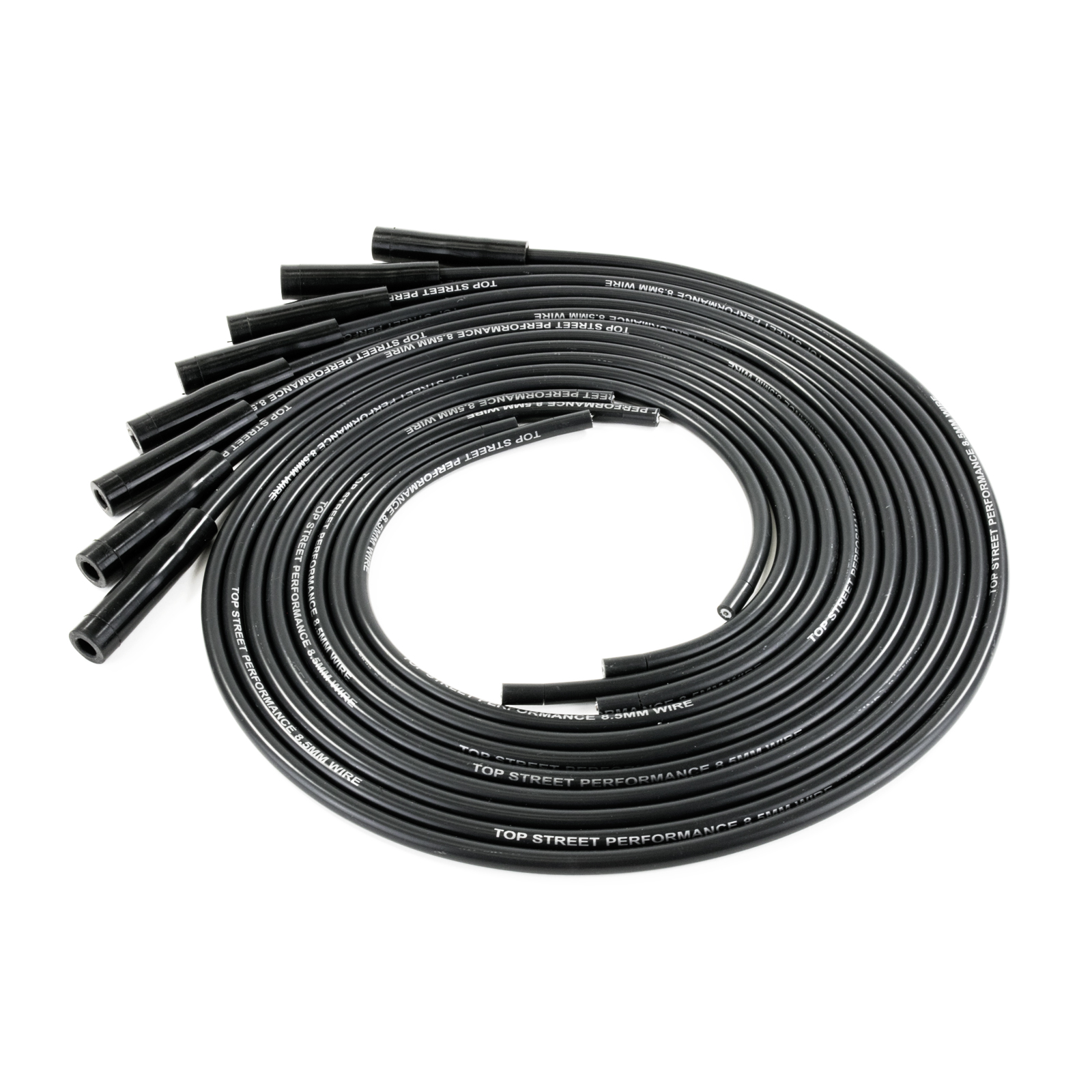 8.5mm Universal Black Ignition Wires with Straight Plug Boots