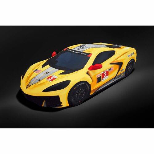 20-22+ C8 Corvette Premium Indoor Car Cover with (Yellow) C8.R Print - GM OEM