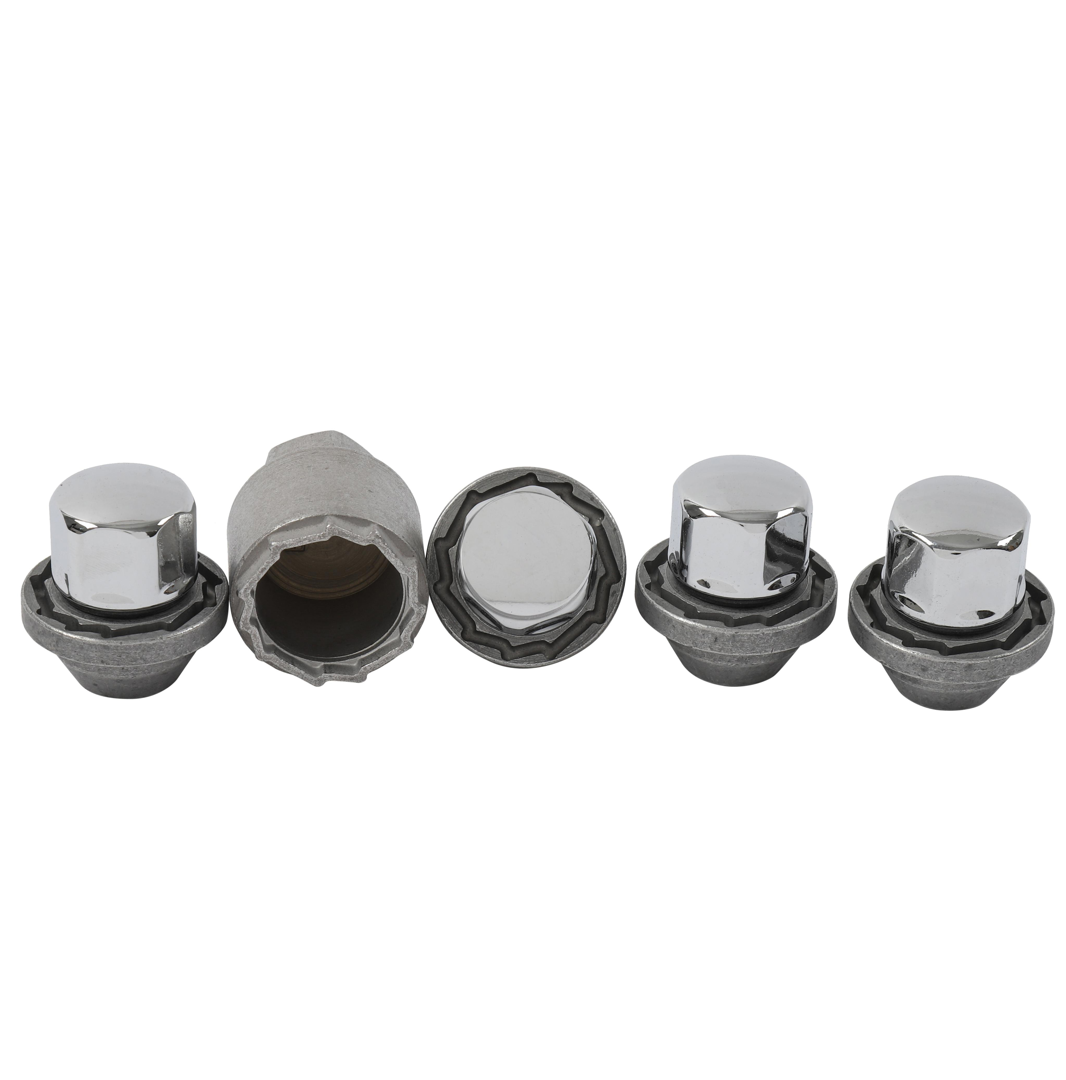 2016+ Camaro/C8/CT5/CT4 Locking Chrome Lug Nut Kit (Includes 4 and Key) - Genera