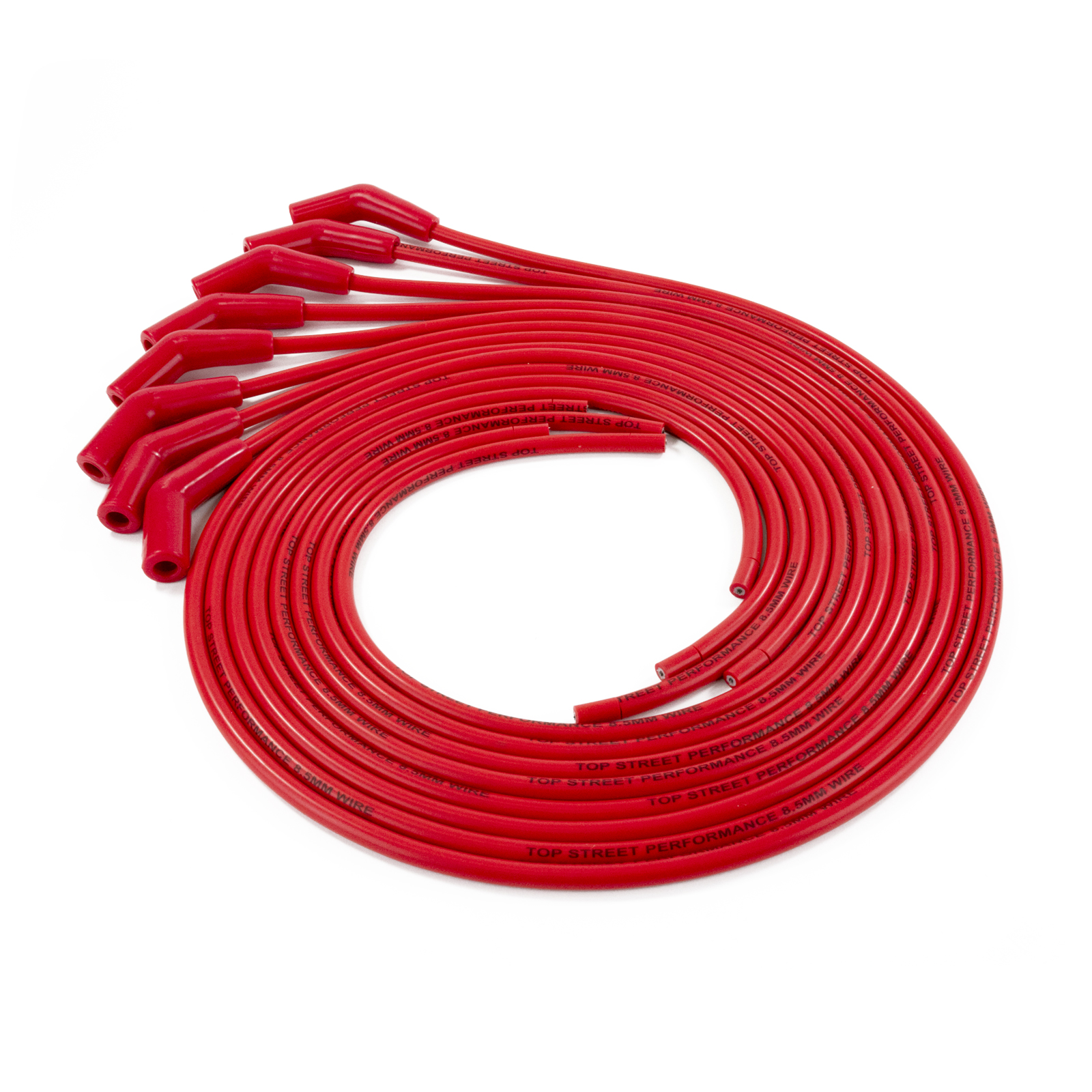 8.5mm Universal Red Ignition Wires with 135? Plug Boots