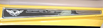 C5 Corvette Billet Door Sill Plates - Chrome
