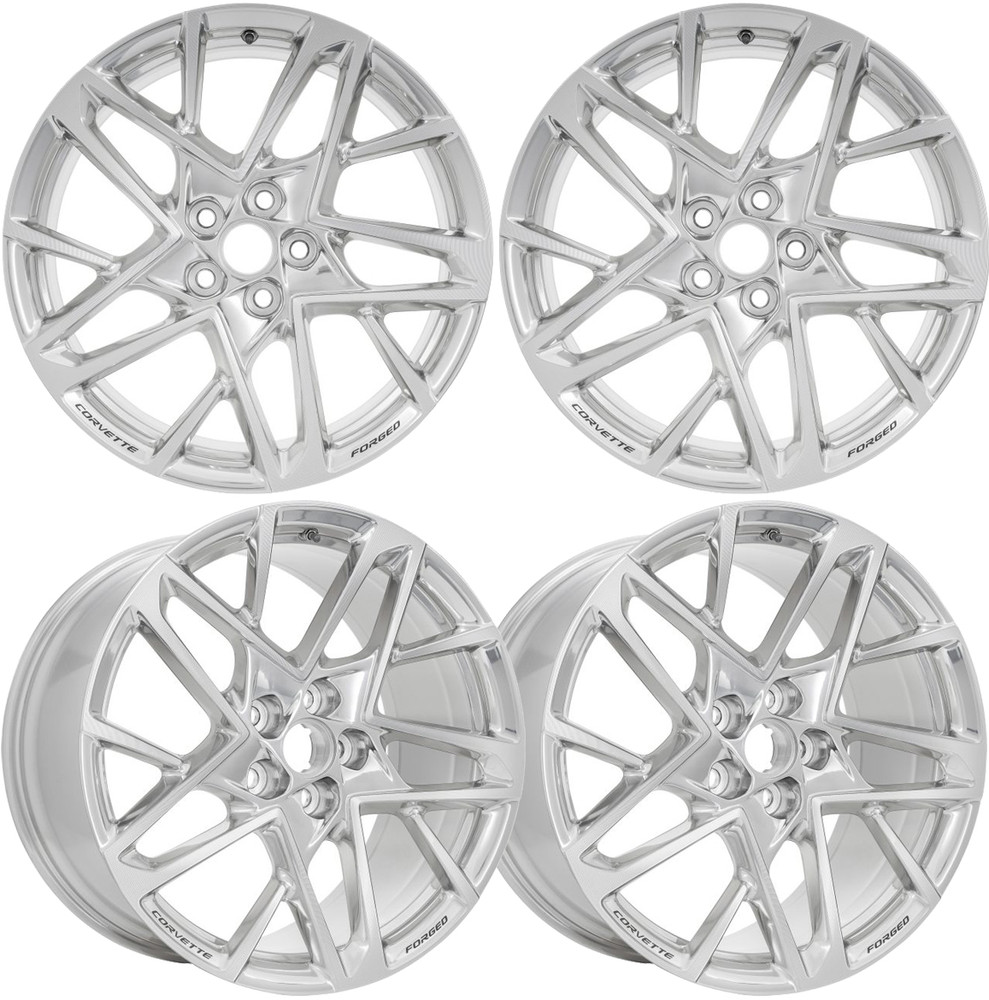 20-25+ C8 Corvette 19x8.5" & 20x11" Forged Star Wheel Set PolishedIncludes Front