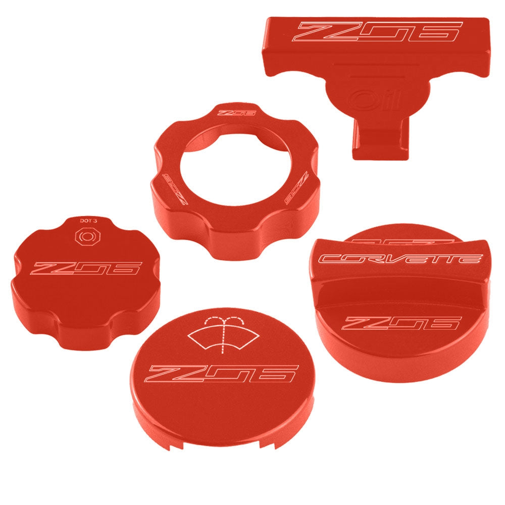 2014-2019 C7 Corvette Under Hood Cap Cover Kit - Z06 Logo