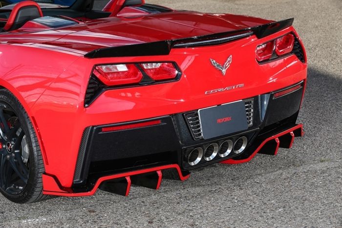 C7 Corvette Stingray Custom Body Styling Rear Diffuser fits Base C7, Z51 RE...