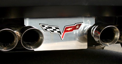 C6 Corvette High Polish Stainless Steel Exhaust Plate