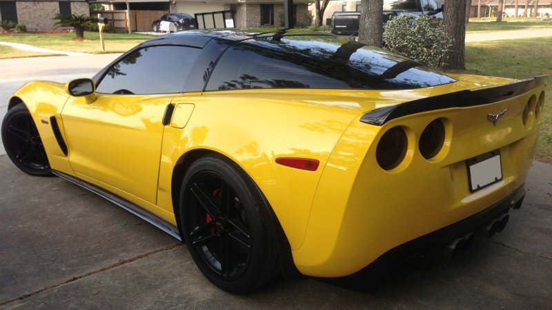 C6 Corvette 2005-2013 ZR1 Corvette Fiberglass Rear Spoiler Version, Painted...