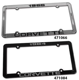 License Plate Frame, Corvette Black, C5 Corvette