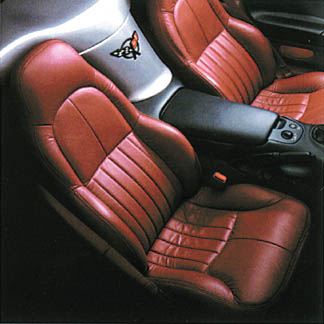 Driver Leather Seat Covers. Black Standard, C5 Corvette