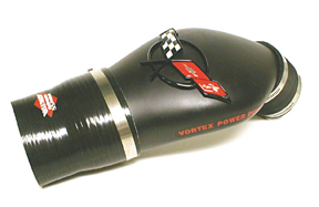 C5 Corvette Vortex Power Duct. W/Emblem, Air Bridge with Couplers, Clamps