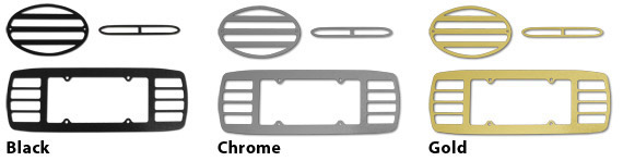 License Louver, Acrylic Chrome, C5 Corvette