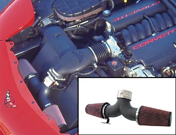 Corvette C5 Twin Flow Air Intake, Two vertions, Black Pipes