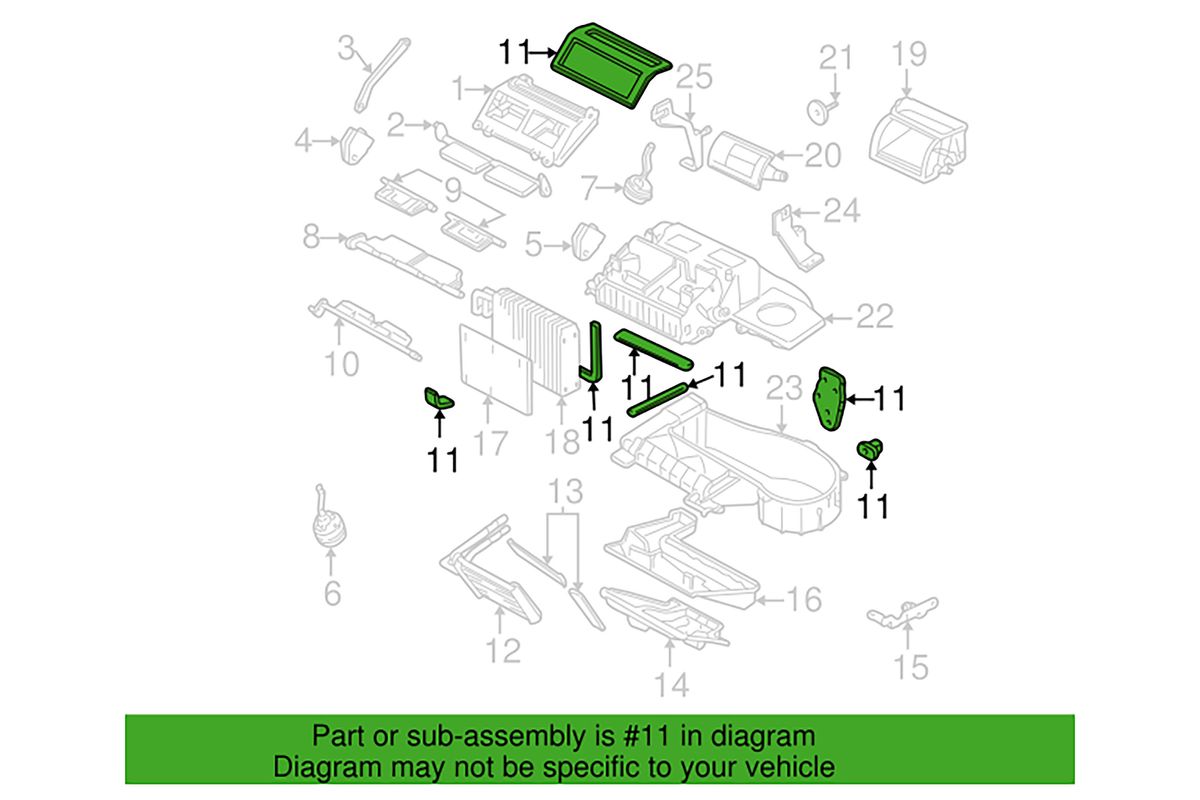 C5 1997-2004 Chevrolet Corvette Blower Case Seal Kit. - 52478813 - General Motor