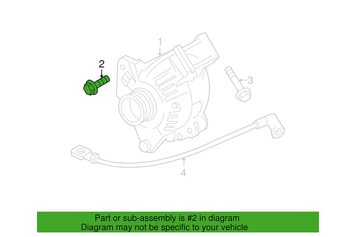 C5 1997-2004 Chevrolet Corvette Alternator Mount Bracket Upper Bolt - 11516360 -