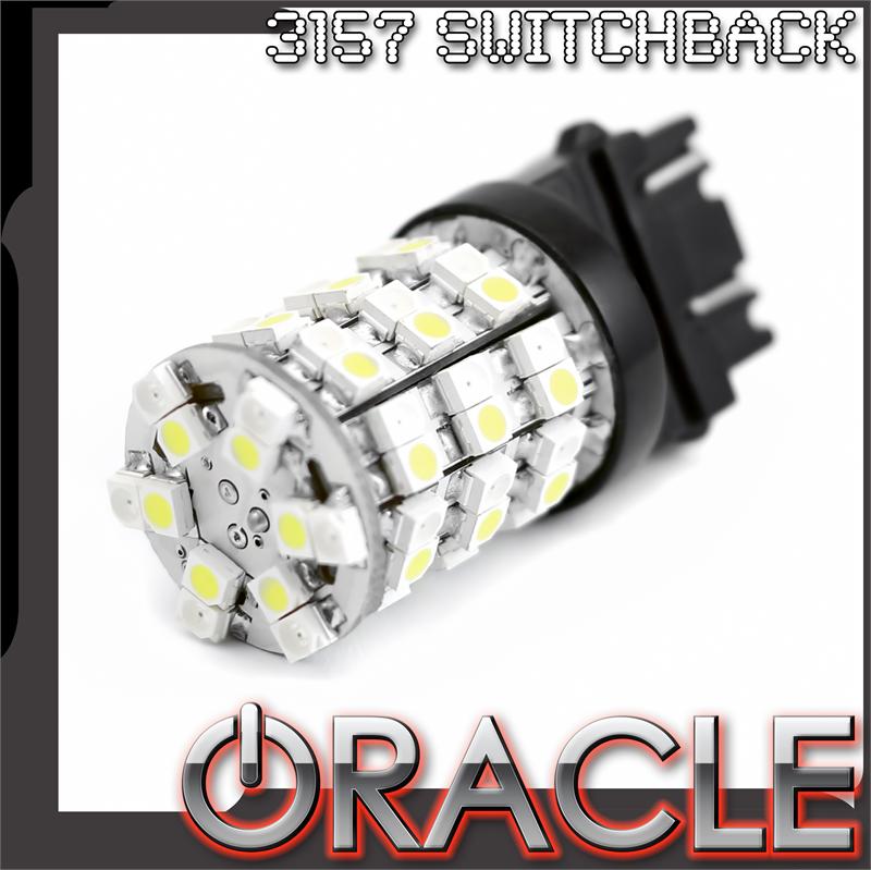 Oracle 3157 Switchback 60 LED Bulb, C6 Corvette Front Turn Signals, Amber/ White, Pair