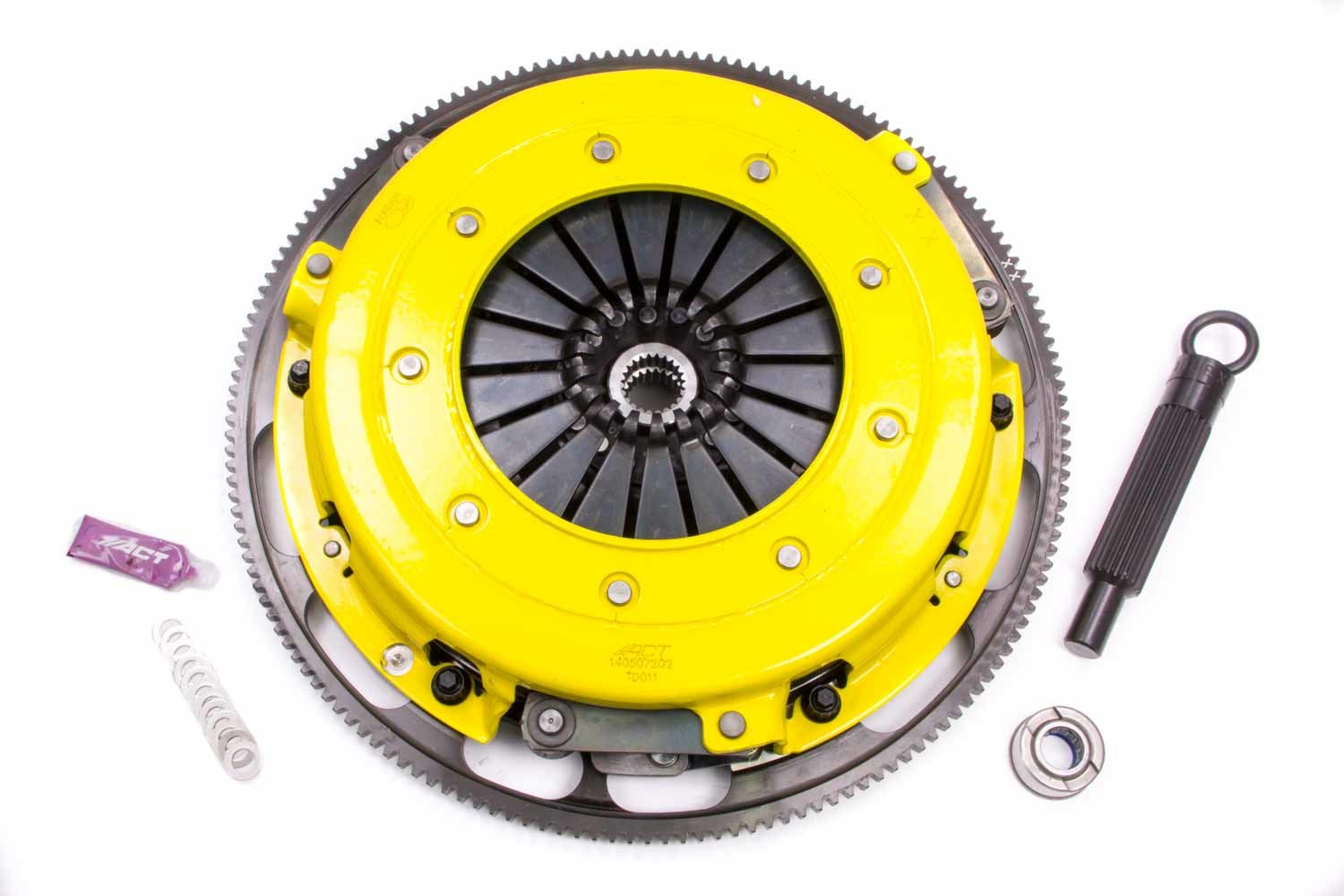 ACT Clutch Kit, Heavy Duty, Twin Disc, 1" x 23 Spline, Rigid Hub, Flywheel, Organic, Ford Coyote, GT, Ford Mustang