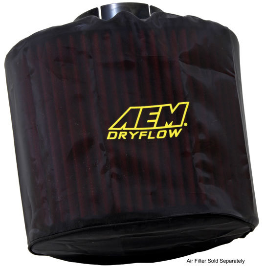 AEM Air Filter Wrap, DryFlow, Reusable, 10-1/2" OD Base, 9" OD Top, 9" Tall,