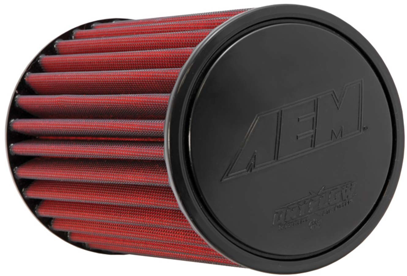 AEM Air Filter Element, Dryflow, Clamp-On, Conical, 6" Base, 5-1/8" Top Diam