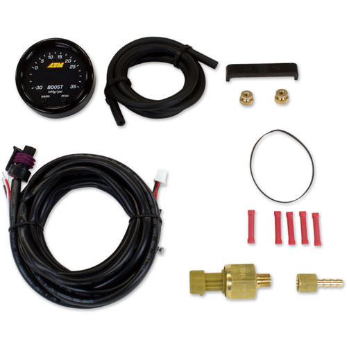AEM Boost Gauge, X-Series, -30-60 psi, Electric, Digital, 2-1/16" Diameter,
