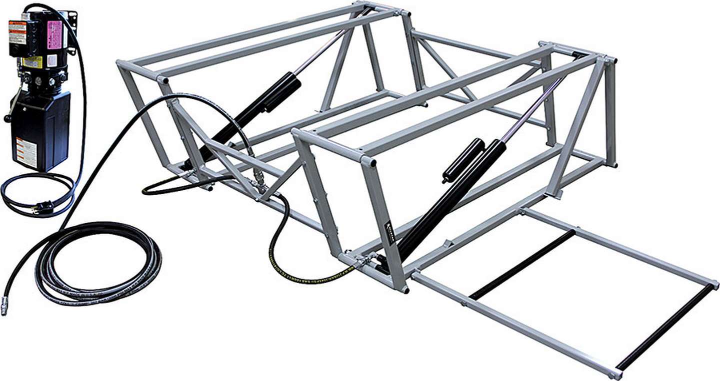 ALLSTAR, Race Car Lift, Up to 17 in of Lift, 2400 lb Capacity, Steel Frame, Gray