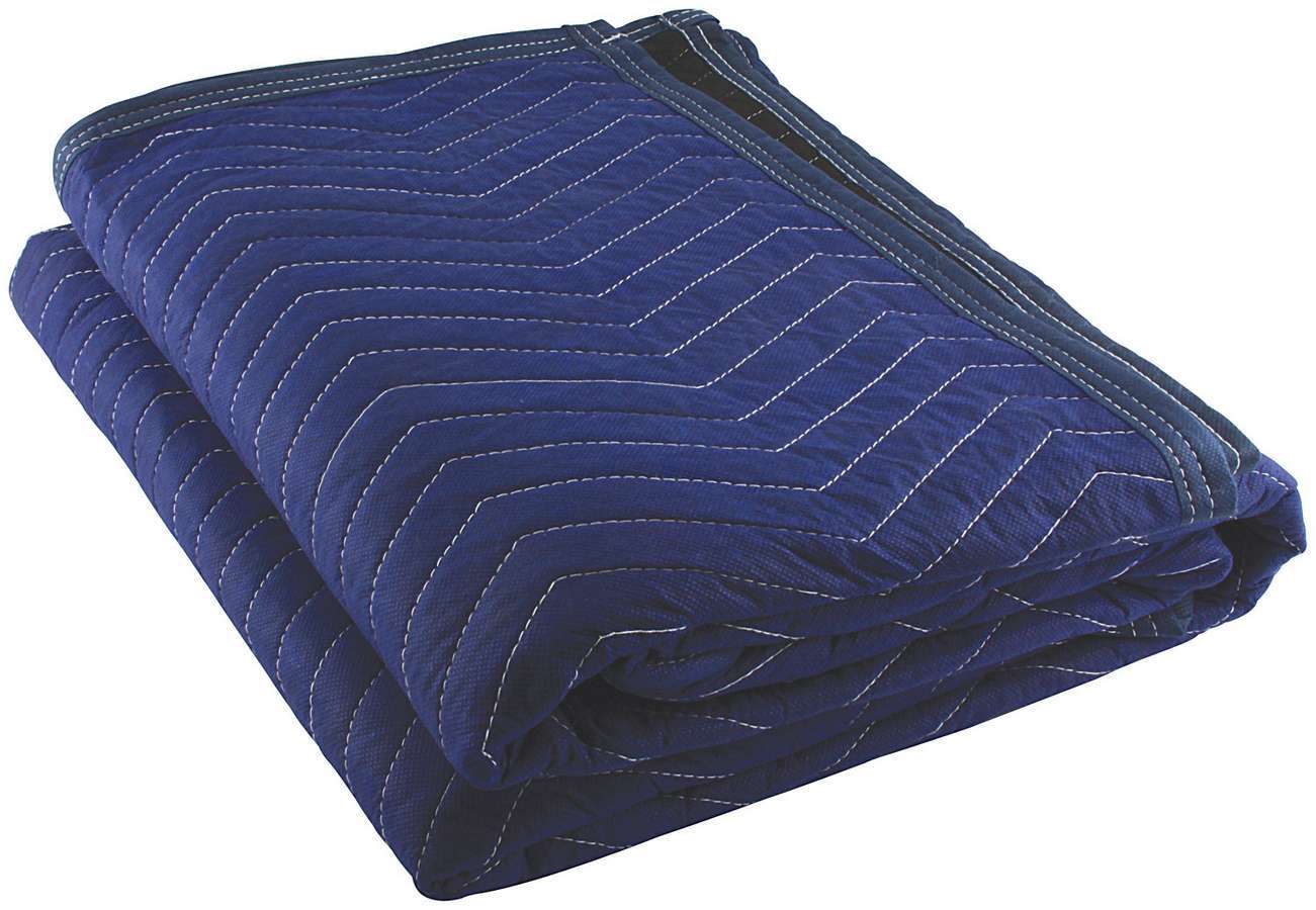 ALLSTAR, Moving Blanket, 72 x 80 in Rectangle, Quilted, Bound Edged, Blue, Each