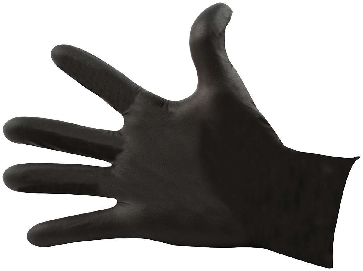 ALLSTAR, Gloves, Shop, Nitrile, Black, Large, Set of 100