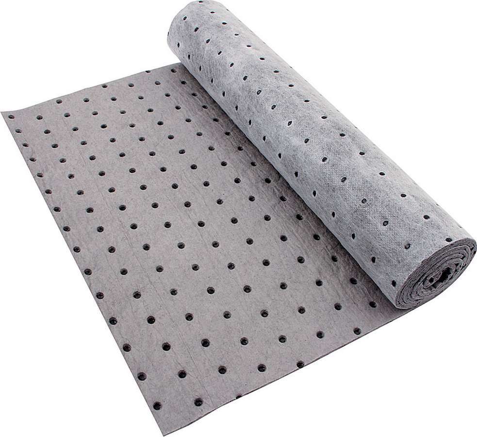 ALLSTAR, Absorbent Pad, 15 x 60 in, Perforated Roll, Polypropylene, Gray, All Fl