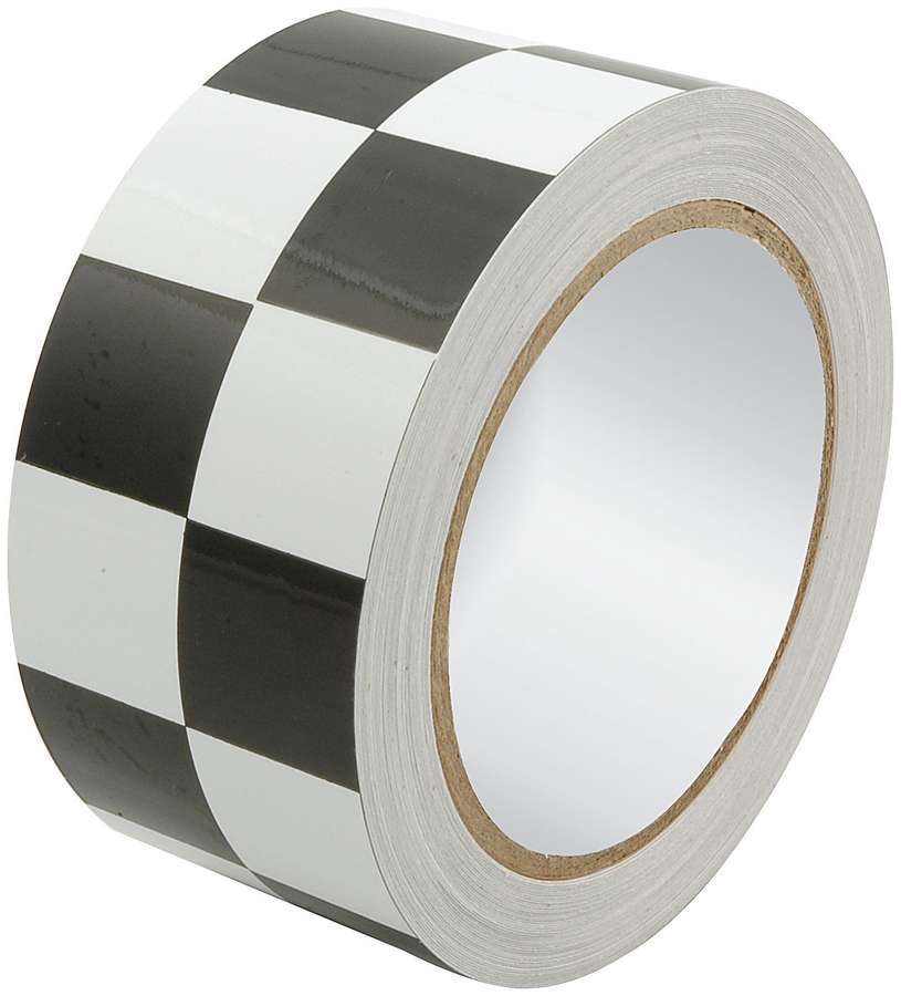 ALLSTAR, Racers Tape, 45 ft Long, 2 in Wide, Checkered, Black/White, Each