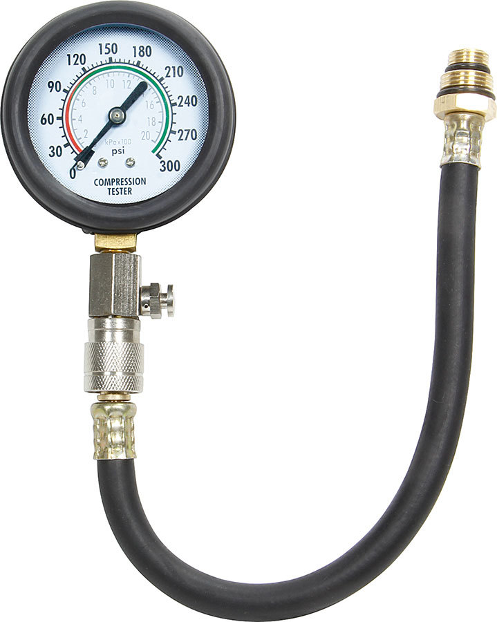 ALLSTAR, Compression Gauge, 0-300 psi, Mechanical, Analog, 2-1/2 in Diameter, Wh