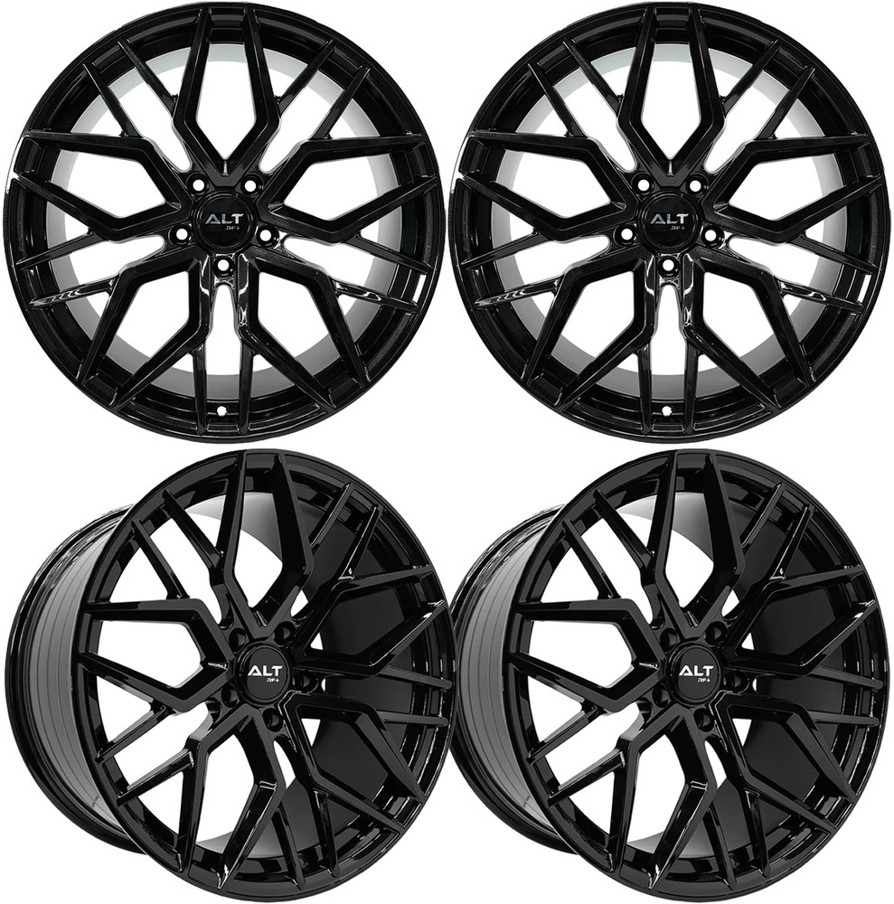 20-25+ C8 Corvette Forged Velocity 19x8.5" & 20x11" Wheel Kit Gloss BlackInclude