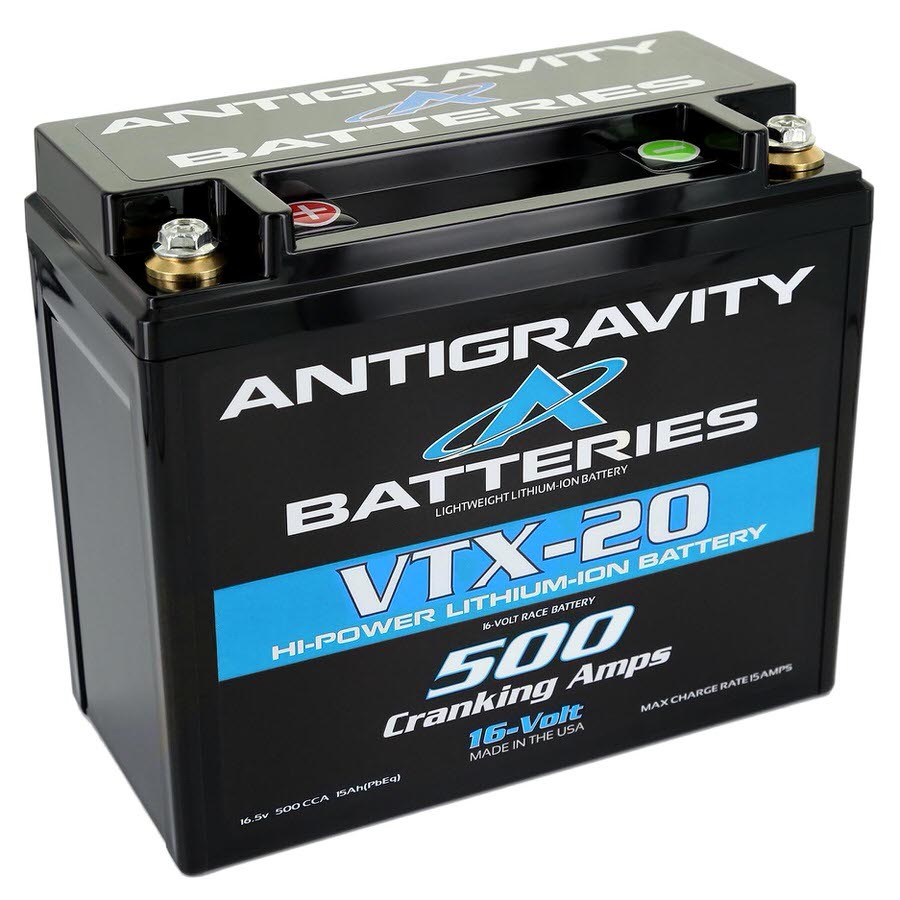 Antigravity Batteries, Battery, Lithium-ion, 16 V, 500 Cranking Amp, Threaded Terminals, Top Terminals, 5.90" L x 5.12" H x