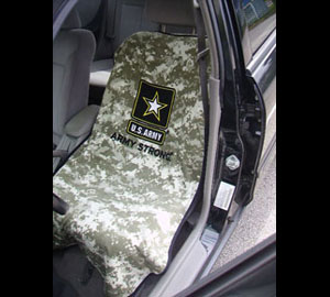 Corvette Seat Armor, Cloth Seat Covers with Armed Forces Logos