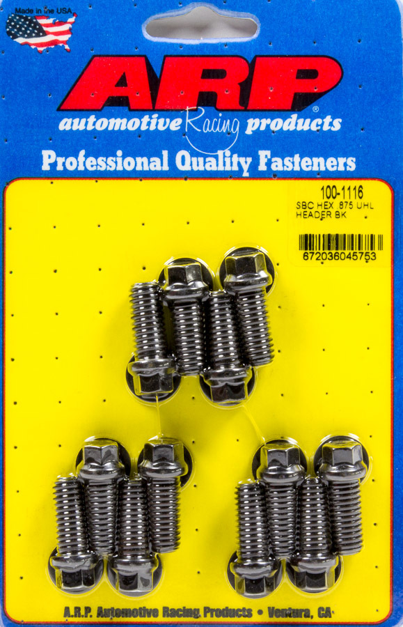 ARP 100-1116 Header Bolt Kit - 6pt. 3/8 x .875 UHL (12)