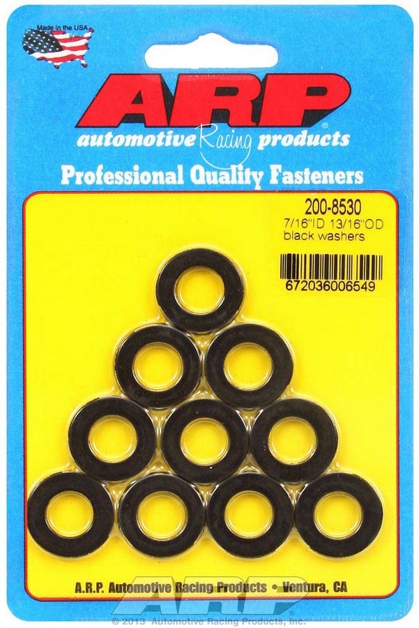 ARP 200-8530 Black Washers - 7/16 ID x 13/16 OD (10)